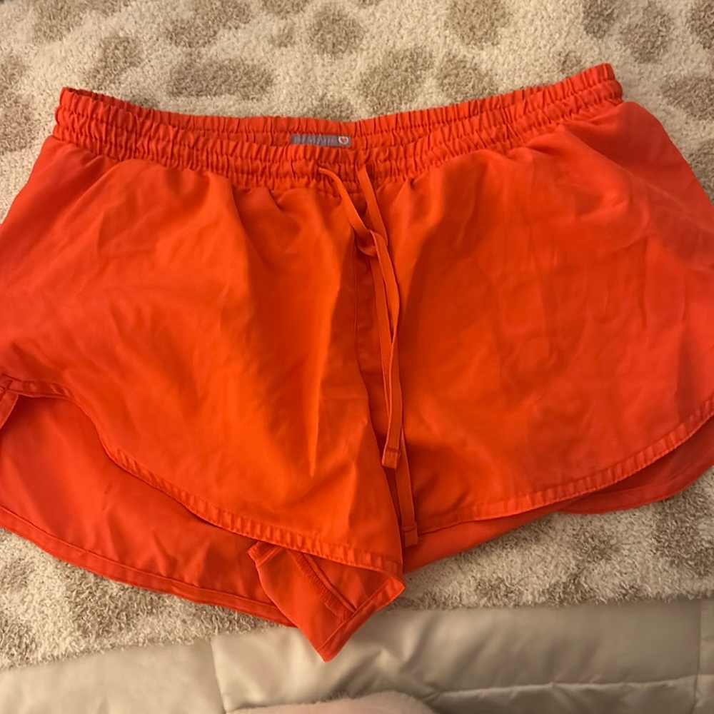 Orange athletic shorts